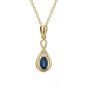 Sapphire and Diamond Drop Pendant - 00020984 | Heming Diamond Jewellers | London