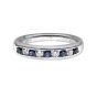 Sapphire and Diamond Half Eternity Ring - 00018707 | Heming Diamond Jewellers | London