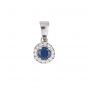 Sapphire and Diamond Pendant - 00022710 | Heming Diamond Jewellers | London