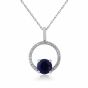 Sapphire and Diamond Pendant - 00025065 | Heming Diamond Jewellers | London