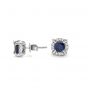 Sapphire & Diamond Cluster earrings - 00022995 | Heming Diamond Jewellers | London