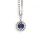 Sapphire & Diamond Pendant - 02021124 | Heming Diamond Jewellers | London