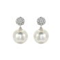 South Sea Pearl and Diamond Drop Earrings - 00020080 | Heming Diamond Jewellers | London