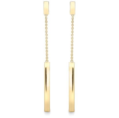 Gold Drop Earrings - 00024547 | Heming Diamond Jewellers | London