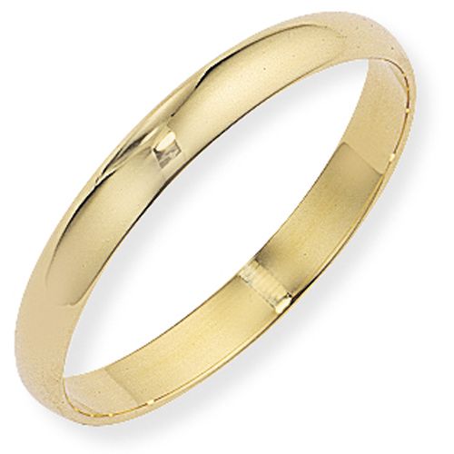 18ct Yellow Gold 3mm D-Shaped Wedding Ring - 00020653 | Heming Diamond Jewellers | London