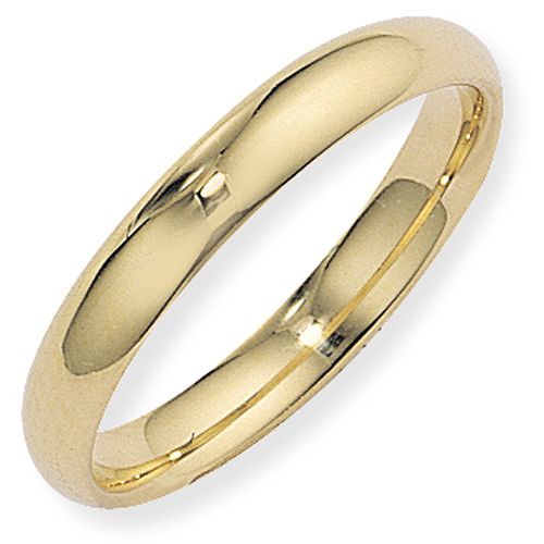 18ct Yellow Gold 4mm Court Shape Wedding Ring - 00020573 | Heming Diamond Jewellers | London