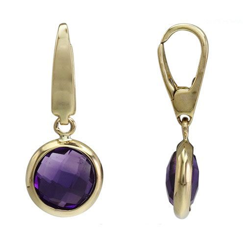 18ct Yellow Gold Amethyst Pendant - 00025041 | Heming Diamond Jewellers | London