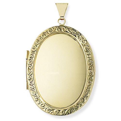 9ct Yellow Gold Locket - 00019456 | Heming Diamond Jewellers | London