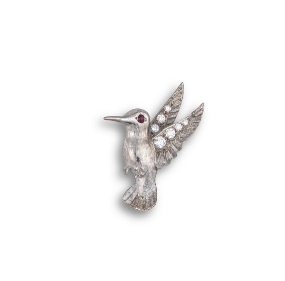 Hummingbird Brooch - 02024142 | Heming Diamond Jewellers | London