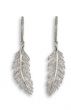 Feather shaped diamond drop earrings. - 02023839 | Heming Diamond Jewellers | London