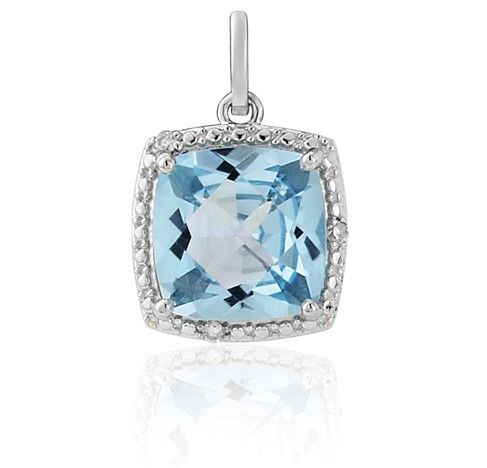 Blue Topaz Pendant - 00024098 | Heming Diamond Jewellers | London