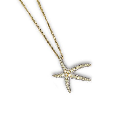 Starfish diamond pendant.