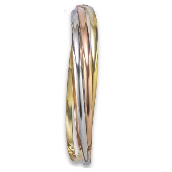 Tricolour Gold Bangle