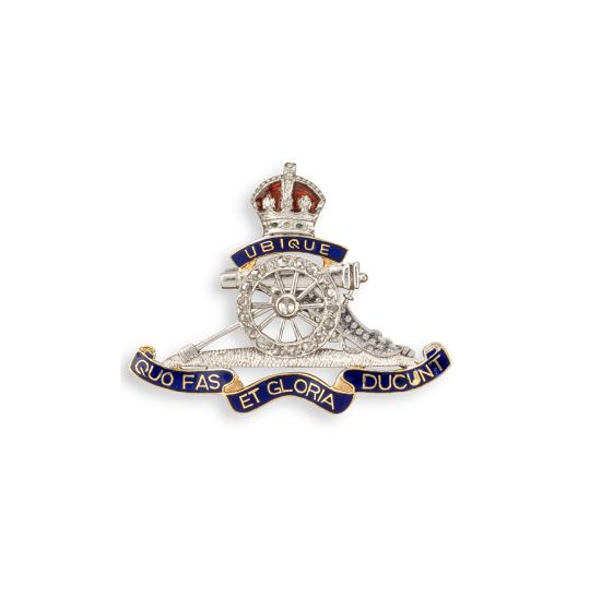 Diamond Royal Artillery Brooch