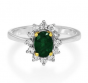 Emerald & Diamond Ring - 02021743 | Heming Diamond Jewellers | London