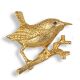 9ct Yellow Gold Wren Brooch - 02022626 | Heming Diamond Jewellers | London