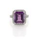 Amethyst and Diamond Cluster Ring - 00018527 | Heming Diamond Jewellers | London