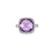 Amethyst And Diamond Cluster Ring - 00021632 | Heming Diamond Jewellers | London