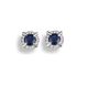 Sapphire And Diamond Cluster Earrings - 00024612 | Heming Diamond Jewellers | London