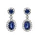 Sapphire and Diamond Drop Earrings - 00025338 | Heming Diamond Jewellers | London