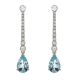 Aquamarine and Diamond Drop Earrings