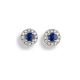 Sapphire And Diamond Cluster Earrings - 01026218 | Heming Diamond Jewellers | London