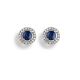 Sapphire And Diamond Cluster Earrings - 01026223 | Heming Diamond Jewellers | London