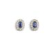 Sapphire and Diamond cluster earrings. - 02023819 | Heming Diamond Jewellers | London