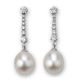 Pearl and Diamond Drop Earrings