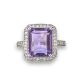 Amethyst and Diamond Ring