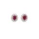 Ruby and Diamond Cluster Earrings