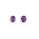 Oval Amethyst Stud Earrings