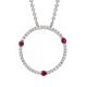 A Ruby and Diamond Circle Pendant - 00019724 | Heming Diamond Jewellers | London