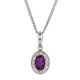 Amethyst And Diamond Cluster Pendant - 01017609 | Heming Diamond Jewellers | London