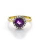 Amethyst and Diamond Cluster Ring - 00021037 | Heming Diamond Jewellers | London