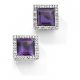 Amethyst and Diamond Earrings - 00020758 | Heming Diamond Jewellers | London