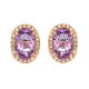 Amethyst and Diamond Earrings - 00020886 | Heming Diamond Jewellers | London