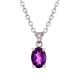 Amethyst and Diamond Pendant - 01017604 | Heming Diamond Jewellers | London