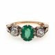 Antique Emerald and Diamond Ring - 00007817 | Heming Diamond Jewellers | London