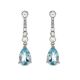 Aqua and Diamond Drop Earrings - 02022296 | Heming Diamond Jewellers | London