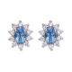 Aquamarine and Diamond Clusters - 00019749 | Heming Diamond Jewellers | London