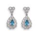 Aquamarine and Diamond Earrings - 00021860 | Heming Diamond Jewellers | London