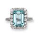 Aquamarine and Diamond Ring - 02021342 | Heming Diamond Jewellers | London