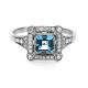 Aquamarine & Diamond Dress Ring - 00020788 | Heming Diamond Jewellers | London