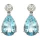 Aquamarine & Diamond Drop Earrings - 02020286 | Heming Diamond Jewellers | London