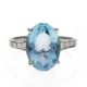 Aquamarine & Diamond Ring - 00019770 | Heming Diamond Jewellers | London