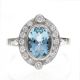 Aquamarine & Diamond Ring - 00019771 | Heming Diamond Jewellers | London