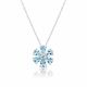 Aquamarine Flower Pendant - 00025043 | Heming Diamond Jewellers | London