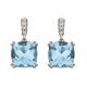 Blue Topaz and Diamond Earrings - 00020861 | Heming Diamond Jewellers | London