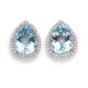 Blue Topaz and Diamond Earrings - 00022038 | Heming Diamond Jewellers | London